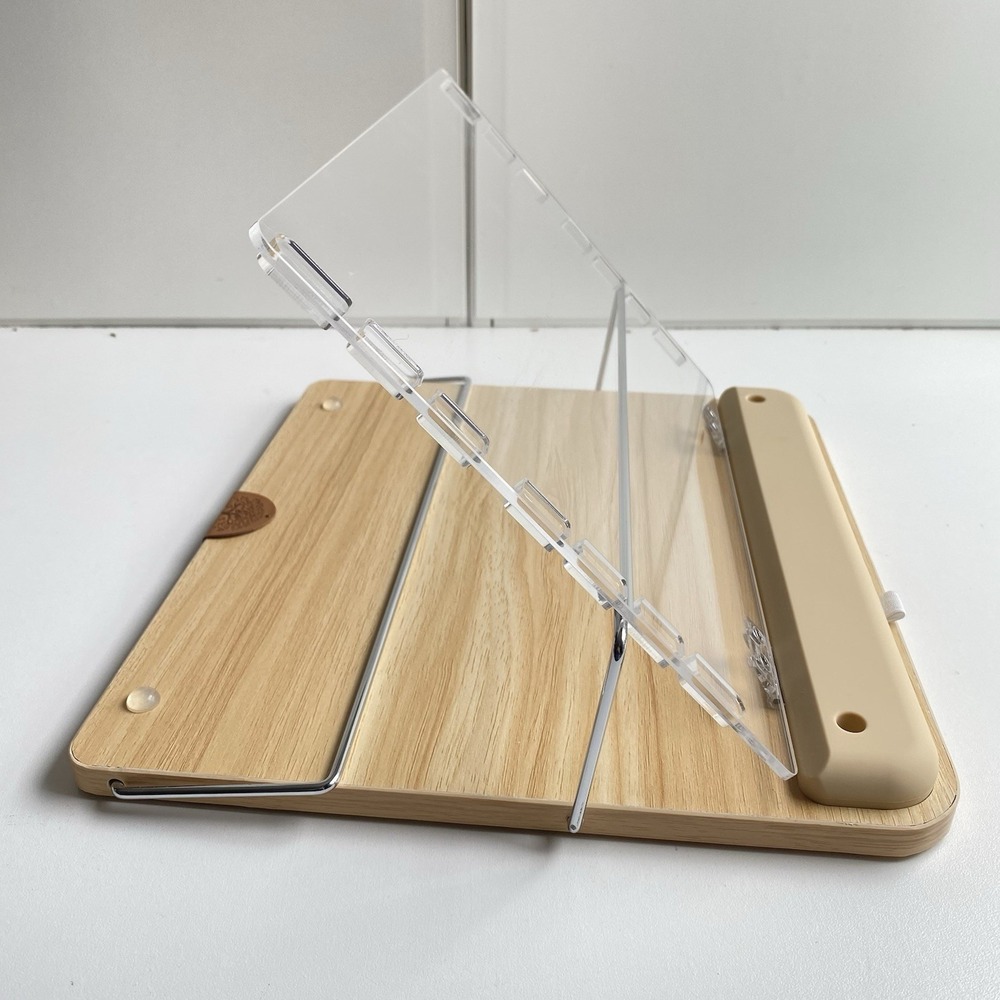 Natural Wood Tablet Laptop Stand Adjustable Desktop‎ Holder Wrist Rest Pencil